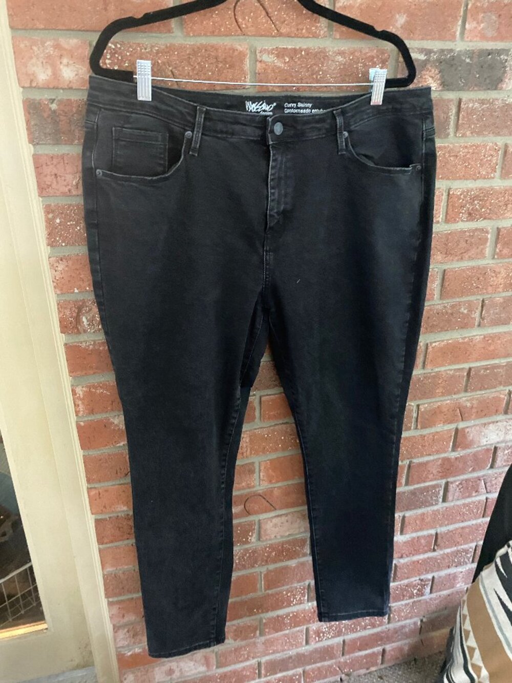 Wax Jean Denim Curvy Skinny Black Power Stretch Jeans